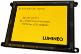 Lumineq EL640.480-AF Series display with yellow screen and black frame.